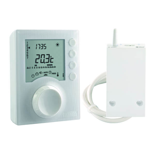 Thermostat programmable radio pour chauffage eau chaude - Alimentation piles