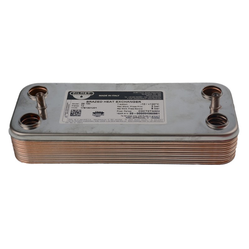 ÉCHANGEUR À PLAQUE SANITAIRE ZILMET 17B1901201 COMPATIBLE CHAUDIÈRE BERETTA