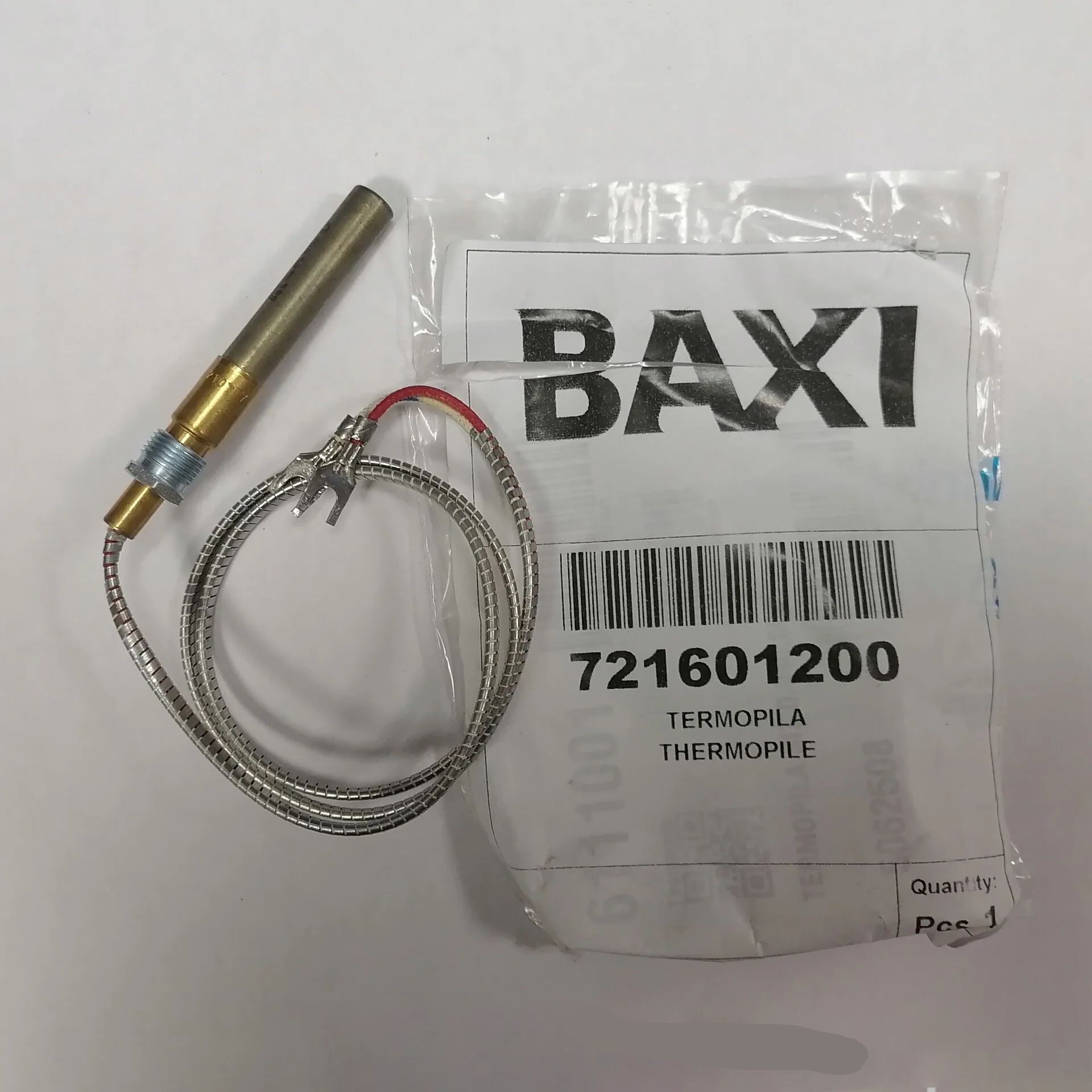 Thermopile pour chaudières Baxi 721601200