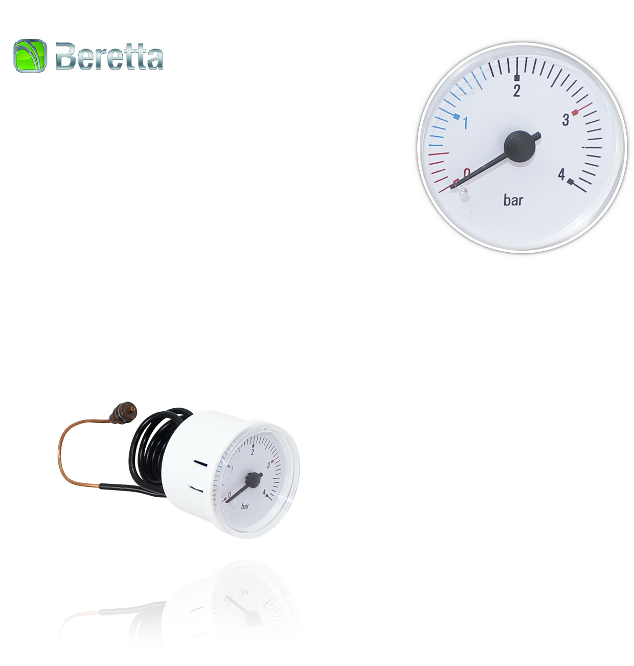 MANOMÈTRE HYDROMÈTRE Ø 42 CHAUDIÈRE CAI BERETTA MYNUTE R1857 RIELLO 4365221